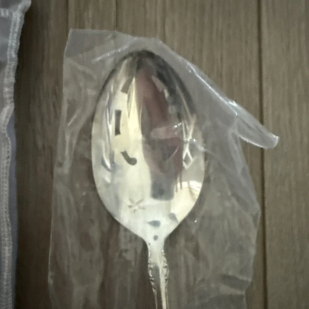 Reed & Barton DRESDEN ROSE Silverplate 1953 Silverware Pierced/slotted‎ Spoon